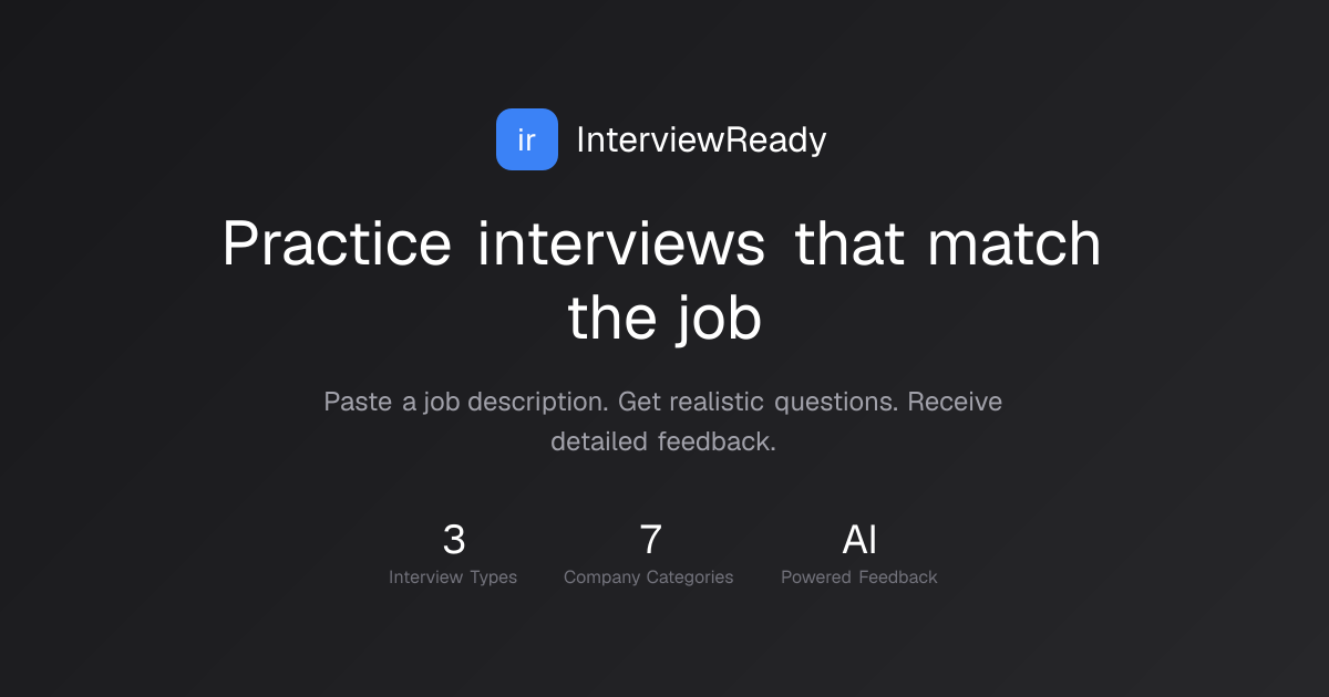 InterviewReady — AI-Powered Interview Practice